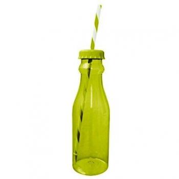 zak!designs 0204-0170 - Botella con pajita, color verde