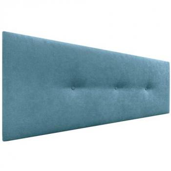 Cabecero Acolchado de Tela Turquesa Acualine con Botones 135x50cm para Camas 120/135/140 - Diseño Moderno y Elegante