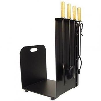 Imex El Zorro 12028-N - Pack de 4 piezas para chimenea cesta, color negro