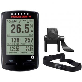 Cateye Padrone Smart + CC de sc100b – Ordenador para Bicicleta, 0.2, Color Negro