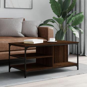 Mesa de centro vidaXL madera contrachapada 100x50x45 cm Negro, Roble Sonoma, Roble ahumado, Mesita de Salón o Comedor o Auxiliar Mesa de Café