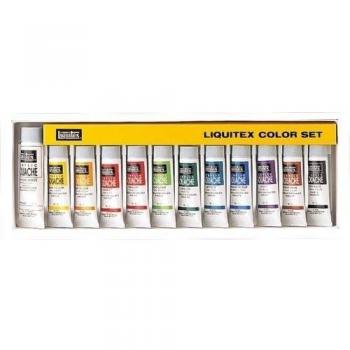 Liquitex Acrylic Gouache 11ML 12 color set G2 White 22ML
