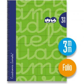 Cuaderno espiral 80 hojas 90g 3mm tapa forrada Lamela azul