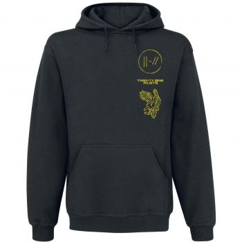 Twenty One Pilots Flyer Hombre Sudadera con Capucha Teñido de Negro S