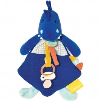 Mantita Pinza Para Chupete Les Calinosaures Sashou (Azul)