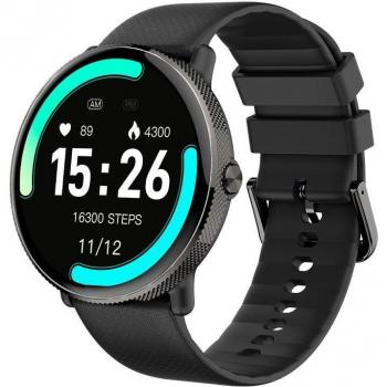 Smartwatch Cool Forever con Pantalla AMOLED, Correa de Silicona Negra