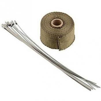 ETGtek 3sets 5m alta escape Wrap Heat Downpipe Resistente 10 de acero inoxidable Corbatas Nuevo