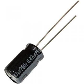 AERZETIX: 20 x condensadores electrolíticos radiales 0.47µF ± 20% 250V THT 105°C 1000h Ø6,3x11mm