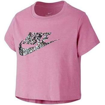 Desconocido Nike G NSW tee Crop Jdiy Futura FL Short Sleeve T-Shirt, Niñas, Magic Flamingo, M