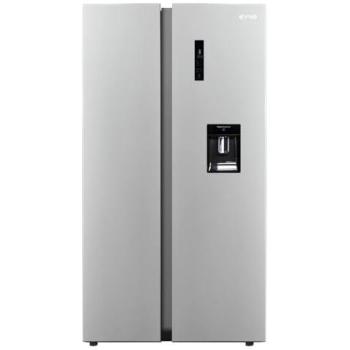 Frigorífico Americano EVVO F90X Aqua Inox 559L, Total No Frost, Motor Inverter, Dispensador de Agua