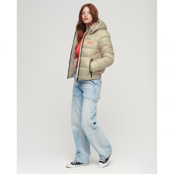 Chaqueta Acolchada Superdry Puffer Sports Beige para Mujer
