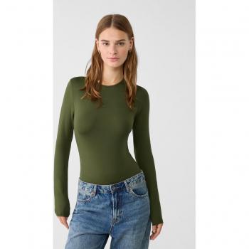Stradivarius Long Sleeve Polyamide Bodysuit XS