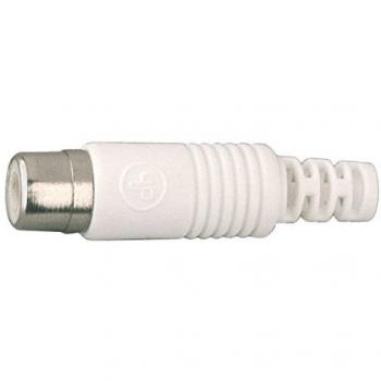 Conector RCA Coaxial Hembra Blanco para Cable RG58 Electro DH 10.589/DH/B