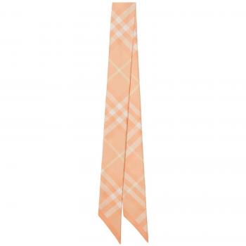 Burberry Women's Silk Scarf - Pink and Orange, Size: ONE SIZE