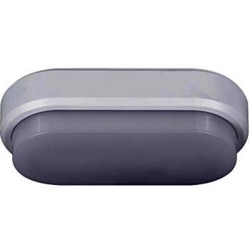 Lámpara LED de Techo Ovalada para Ambientes Húmedos, 8W, 650 lm, 4000K, Plástico Blanco
