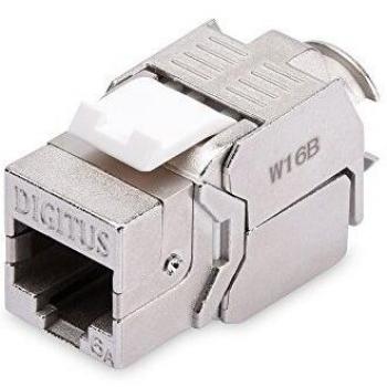 DIGITUS Módulo Keystone Cat-6A Shielded - 24 Piezas - Toma RJ45-500 MHz 10GBase-T - AWG 26-22 - Montaje sin Herramientas