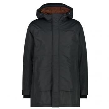 CMP Men's Waterproof Warm Parka with Fixed Hood - Dark Grey, Size 58