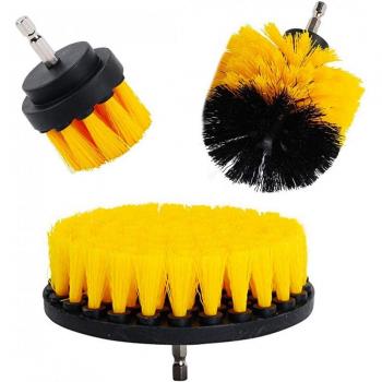 Set de Cepillos para Taladro Eléctrico con Cerdas de Nailon Rígido