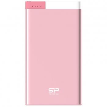 Silicon Power SP5K0MAPBKS55P0P - Batería externa de 5000 mAh con 2 salidas USB, color rosa