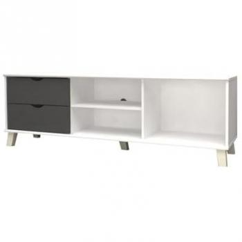 Mueble Bajo TV DN 2 Cajones Blanco 120x50 cm