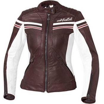 Held Jolin - Chaqueta de piel retro para mujer, color burdeos, talla 40