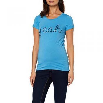 MAMALICIOUS Mlcathrine S/s Jersey Top A. O. Camiseta premamá, Azul