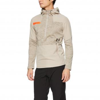 Under Armour UA tormenta ciclón Capucha Parte Superior del Calentamiento, Hombre, City Khaki / / Black