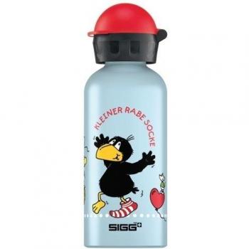 Sigg Kleiner Rabe Socke Aluminium Water Bottle - Soft Blue, 0.4 Litre