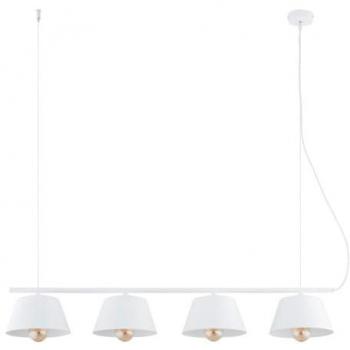 Lámpara de Suspensión Gelato EPIKASA, Acero con Recubrimiento de Polvo, Color Blanco, Dimensiones 100x100x20 cm