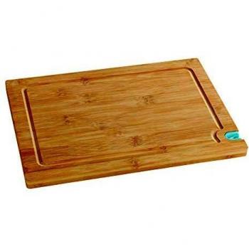 Tabla de Cortar de Bambú con Afilador y Canal para Líquidos 33x23 cm
