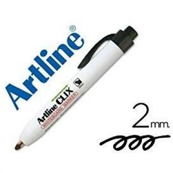 ROTULADOR ARTLINE CLIX PIZARRA EK-573A NEGRO PUNTA RETACTIL REDONDA 2,00 MM