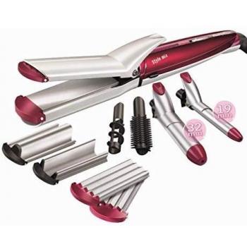BaByliss MS22E Multistyle - set moldeador de pelo 10 en 1 para hacer todo tipo de peinados, alisar, ondular, moldear, crimpar, ondas al agua, rizos marcados, ondas abiertas con recubrimiento cerámico