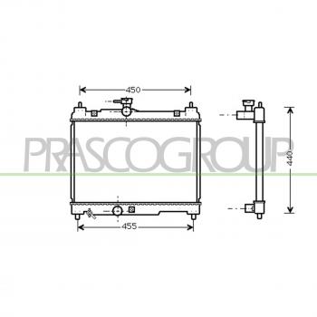 Radiador de refrigeración del motor PRASCO TY320R001