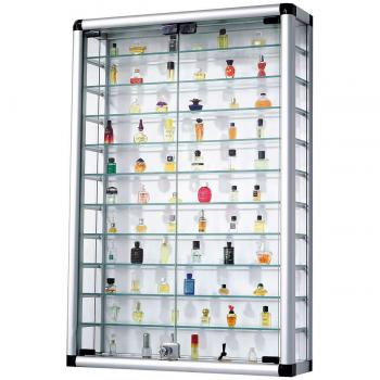 Pureday Escaparate Colectivo de Aluminio y Vidrio con Cerradura 60 x 89 cm