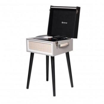 Tocadiscos Denver VPR-250 BT FM USB con Bluetooth, Radio FM y Puerto USB - Negro/Gris