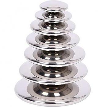 TickiT 72217 Sensory Reflective Silver Buttons - Stainless Steel Pack of 7