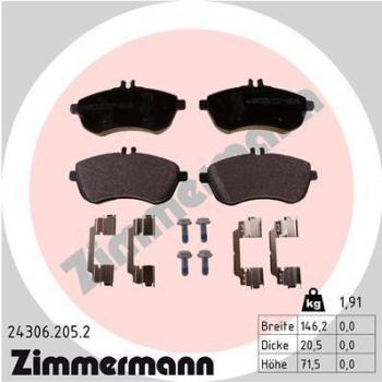 Pastillas de freno ZIMMERMANN 24306.205.2