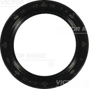Sello de eje VICTOR REINZ 81-53807-00, tipo: Sello de cigüeñal y árbol de levas, características: alta resistencia a la temperatura, material elastomérico, diseño para evitar fug