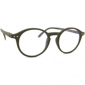 Izipizi Screen #D Kaki Green Eyeglasses - Blue Light Block, Size +0.00 (Frame Only)