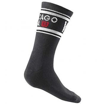Wilson M Since 1914 Crew Sock 1Pr/PK Calcetines, Hombre, Black/White, M/L