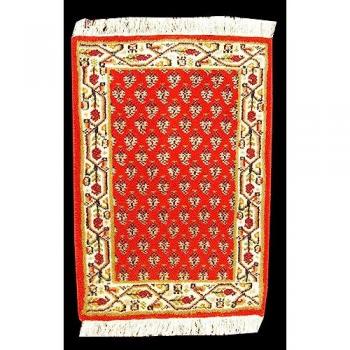 Alfombra Kilim Hecha a Mano de India Varanasi 60x40 cm con Certificado de Autenticidad