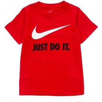 Camiseta de Manga Corta Infantil Nike Swoosh Rojo