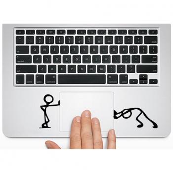 Lindo Herngee Matchman silueta calcomanía Macbook piel pegatinas negro