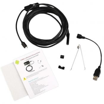 Cewaal Haihuic Endoscopio USB, cámara Impermeable de la Serpiente de HD con 6 Led Ajustable para Android, Windows y Macbook OS Computer-