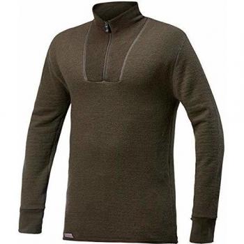 Suéter de Cuello Alto con Cremallera Woolpower 200 - Merino Verde Pino L