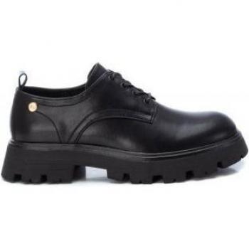 Xti Zapatos de Cordones para Mujer 141662 Negro con Suela Track en Piel Sintética