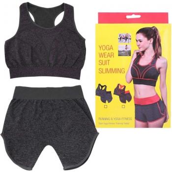 Conjunto Deportivo de Yoga para Mujer: Top Canotta Reggiseno y Pantalones Cortos