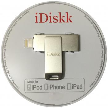 Idiskk – Memoria Mini USB 16GB Lightning USB 2.0, método de almacenamiento para iPhone, iPad, iPod, color plateado