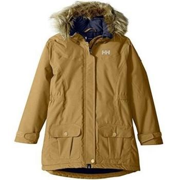 Helly Hansen Jr Stella - Parka para niños, color marrón, talla 140/10