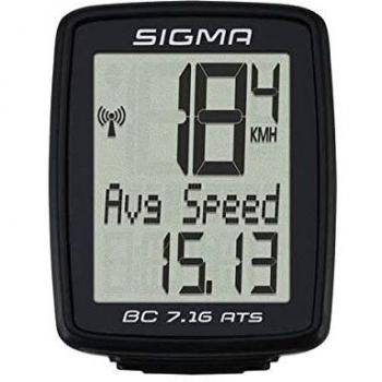 Sigma Sport Bicycle Computer BC 7.16 ATS, 7 Functions, Average Speed, wireless Bike Computer, Black